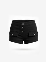 Multi-button cargo shorts