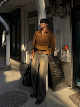Teen beige wide jeans