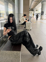 Vintage Washing Wide Pants Sagging ver.