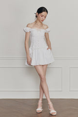 WENDY RIBBON DRESS white
