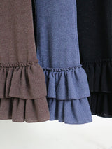 キューフリルカンカンニットブーツカットパンツ (leggings)
