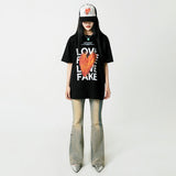 LOVE X FAKE グラフィックTシャツ (BLACK)