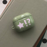 Star Dangdang Dot Olive Pink Glossy AirPods Case