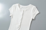 Lora Button Slim Tee