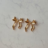 バレリーナリボンピアス - Gold Color