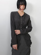 SHIRRING LONG SKIRT