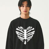 [UNISEX] ボーンハートドットシルエットマントゥマン