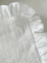 Initial Label Frill Matte Coaster Cotton Cover M