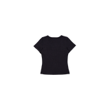 プリントコットンTシャツ ブラック