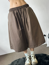 Frendi Cotton Multi Over Long Bermuda Pants 5 Color 