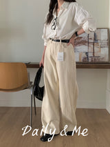 Cotton wide pants(4color)