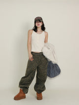 (Leopard Item) Kiya leopard printed balloon-fit wide pants