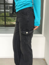 Nomad Washing Multi-Cargo Bootcut Denim Pants (3c)