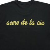 24FW ヘッドセットボーイレタリングベビーフェイス半袖Tシャツ ブラック