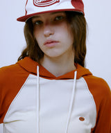 Asymmetric Ruched Hoodie (ORANGE)