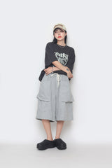Double-Pocket Balloon Half Pants