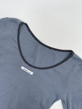 Porte U-neck Stripe T-shirt