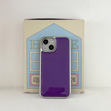 purple epoxy silver bumper case