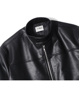 RG Synthetic Leather Moto Jacket (Black)