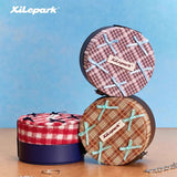 Cute double-layer round jewelry box