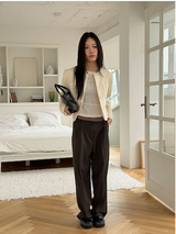 All day semi wide slacks(3color)
