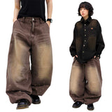 Vintage Distressed Denim Balloon Pants