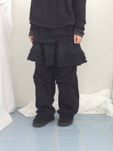 Double ribbon knee-point pants
