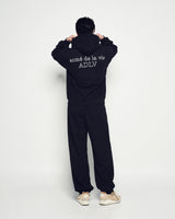 25FW BORDER LINE LONG PANTS BLACK