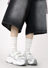 (UNISEX)ミッドナイトブラックバミューダショーツ