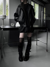 classic washed leather jacket