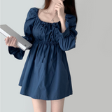 Pony shirring dress