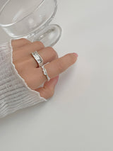 [3 set] vintage wave layered ring