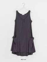 Nife Pocket Flare Sleeveless One Piece
