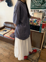 [unisex] キャニチボーダーカラー半袖Tシャツ