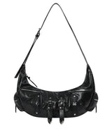 STRUM CROSS LEATHER BELTED SHOULDER BAG UNISEX