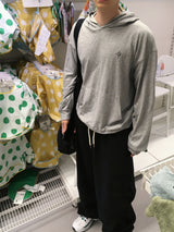 No.1367 sting simple hood T (3color)