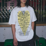 Untitled ハートロゴ ピグメントウォッシュ半袖  Off White