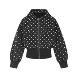 Odelia Dot Balloon Hoodie Zip-up