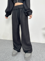(ZIP-UP & PANTS SET!) 4 COLORS シックフリースクロップドトレーニングパンツ