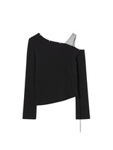 EYELET OFF SHOULDER L/S (BLACK)