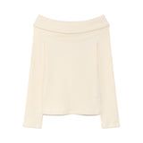 ミンキーオフショルダーTシャツ (Ivory)