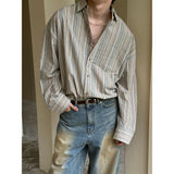 [S/S] マルチストライプオーバーフィットシャツ（3色）