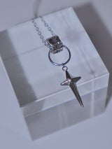 black wave ring star necklace