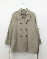 Belted trench half coat (2color)