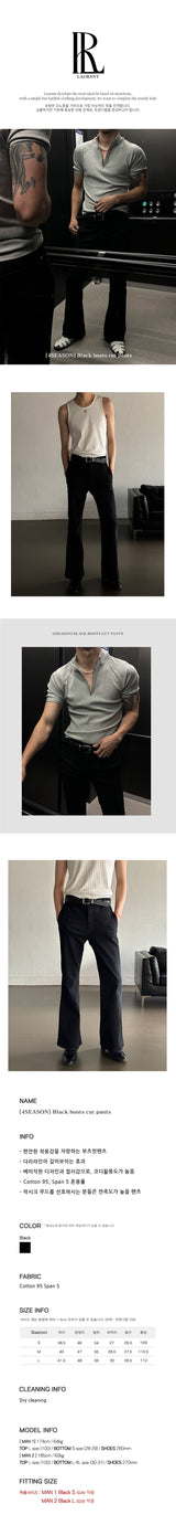 [4SEASON] Black boots cut pants