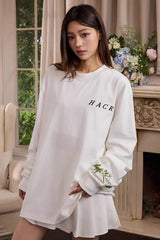 エンブロイダードブレスレット長袖Tシャツ