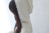 レースストライプTシャツ
