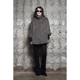 HAIRY BELTED CAPE COAT