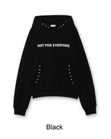 Felt Studded Brushed Hoodie