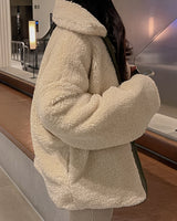 リバーシブルファーキルトジャンパー